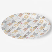 Cute Cat and Dog Pattern Papieren Bordje (Gekanteld)