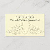 Cute Cat and Dog Print Pet Sitter Visitekaartje (Achterkant)