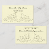Cute Cat and Dog Print Pet Sitter Visitekaartje (Voorkant / Achterkant)