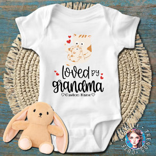Cute Cat and Kat Hearts, geliefd bij oma Romper
