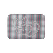 Cute Cat and Plaid Pattern Badmat (Voorkant)