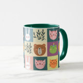 Cute Cat Animals Patch Mok (Voorkant rechts)