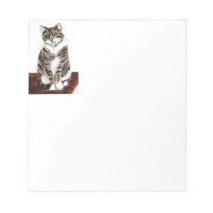 Cute Cat Art Grey Kat Notitieblok