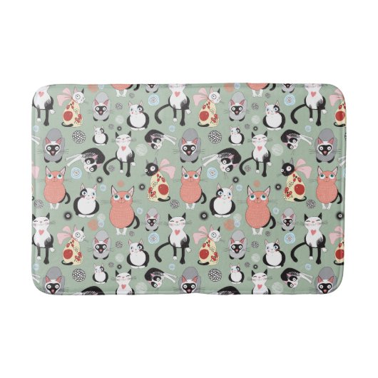 Cute Cat Bath Mat (Voorkant)