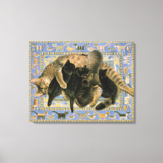 CUTE CAT-BETALING CANVAS AFDRUK