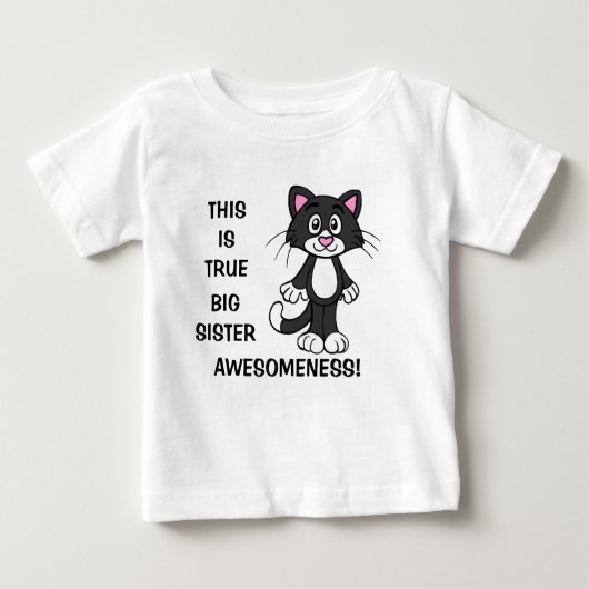 Cute Cat Big Sister Awesomeness Toddler Dress (Voorkant)