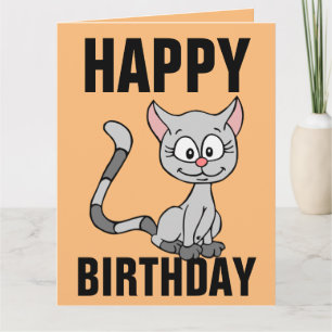 CUTE CAT BIRTHDAY-KAART KAART