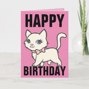 CUTE CAT BIRTHDAY-KAART KAART