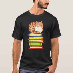 Cute Cat-boeken Grafisch vrouwenboek Leraar T-shirt