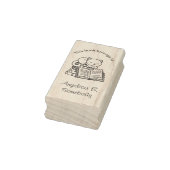 Cute Cat bovenop Stack of Books - Bladplaat Rubberstempel (Stempel)