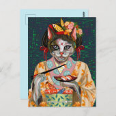 Cute Cat Briefkaart (Voorkant / Achterkant)