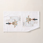 Cute Cat Café (Serviette à main)