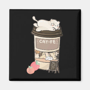 Cute Cat Cafe Magneet