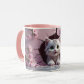 Cute Cat Café Mug - Cadeau parfait pour les Amoure (Devant gauche)