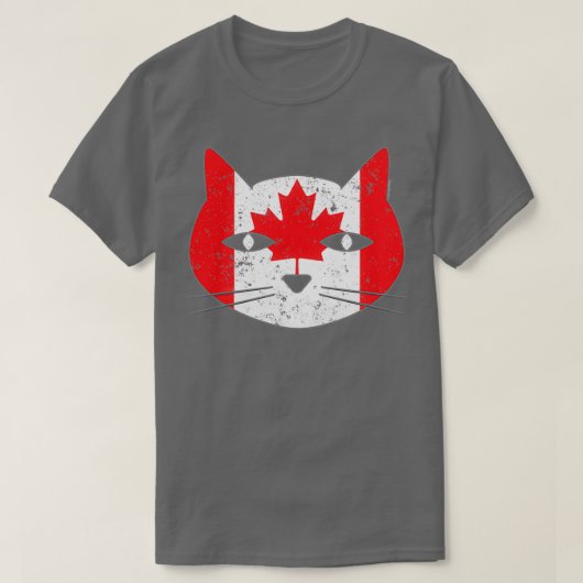 Cute Cat Canada Flag Cat Lover T-shirt (Design voorkant)