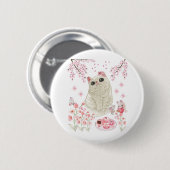 Cute Cat Cherry Blossom Ronde Button 5,7 Cm (Voorkant /achterkant)