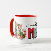 Cute cat christmas magic mok (Voorkant links)