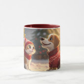cute cat christmas mug mok (Midden)
