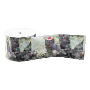 Cute Cat Chrsitmas Grosgrain Lint