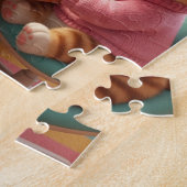 Cute Cat Coder Achievement Jigsaw Puzzle Legpuzzel (Zijkant)