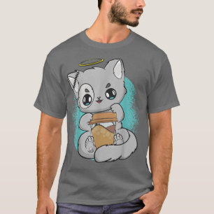 Cute Cat Coffee Yami Kawaii Chibi Anime Neko Paste T-shirt
