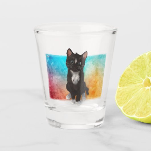 Cute Cat Colors Shot Glas (Voorkant)