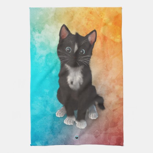 Cute Cat Colors Theedoek (Verticaal)