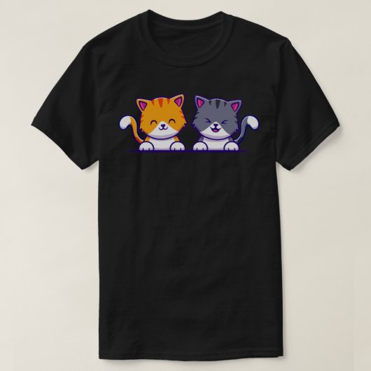 Cute Cat Couple Friend 1 T-shirt (Design voorkant)