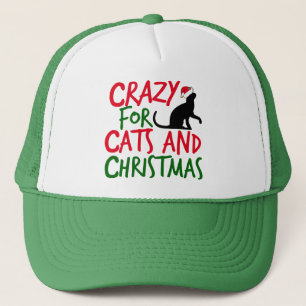 Cute Cat Crazy Kerstmis Trucker Pet