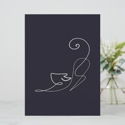 Cute Cat Design | Kat Lovers Flat Card (Staand voorkant)