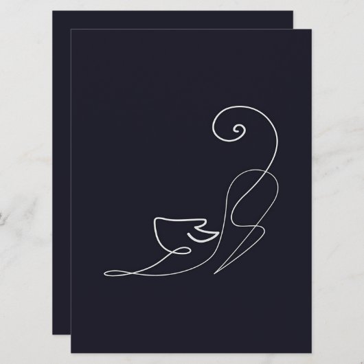 Cute Cat Design | Kat Lovers Flat Card (Voorkant / Achterkant)