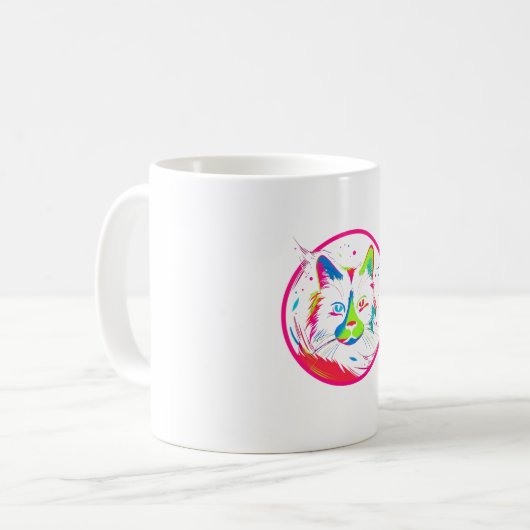 cute cat design  koffiemok (Voorkant links)