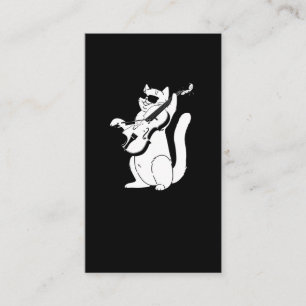 Cute Cat die Violin String Instrument Musician spe Visitekaartje