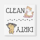 Cute Cat Dishwasher Magnet Magneet (Voorkant)