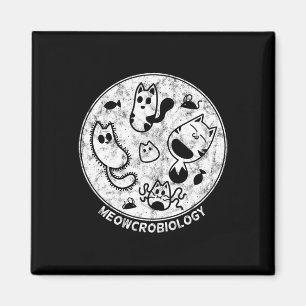 Cute Cat Distress Bacteria Microbiology Science Magneet