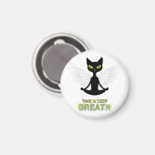 Cute Cat Doing Yoga Magneet (Voorkant / Achterkant)