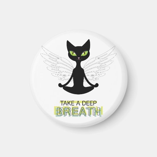 Cute Cat Doing Yoga Magneet (Voorkant)