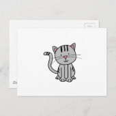 CUTE CAT-DOODLE BRIEFKAART (Voorkant / Achterkant)