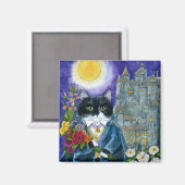 Cute Cat Dracula Vampire Nosferatu magnet Magneet (Voorkant / Achterkant)