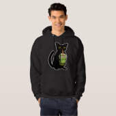 Cute Cat Drinking Tea  Tea  Costume Tea Hoodie (Voorkant volledig)