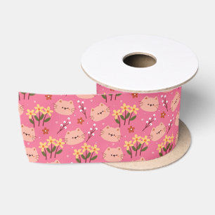 Cute Cat en Flowers Lint