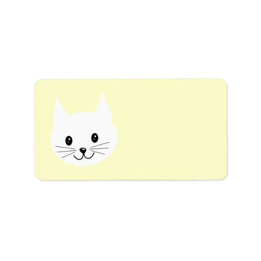 Cute Cat Face. Etiket (Voorkant)