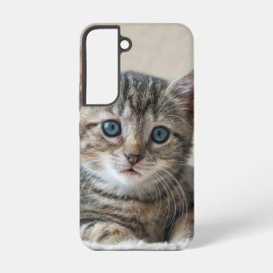 Cute Cat Face Samsung Galaxy Hoesje