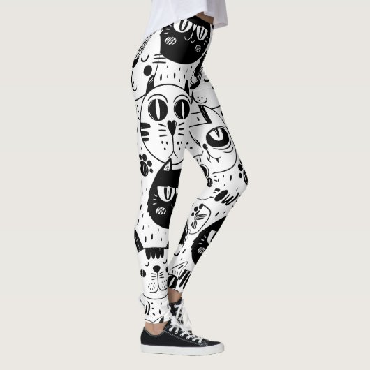 Cute Cat Faces Leggings (Rechts)