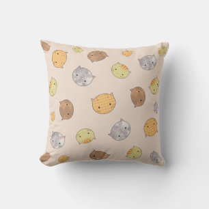 Cute Cat Faces Pillow voor kinderen Kussen