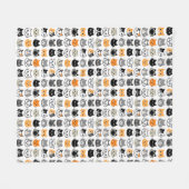 Cute Cat Facs Pattern | Keukenkatten van kool Fleece Deken (Voorkant (Horizontaal))
