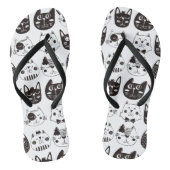 Cute Cat Facs Pattern Teenslippers (Voetbed)
