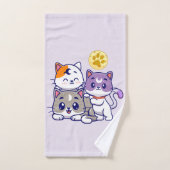 Cute Cat Family Bad Handdoek (Handdoek)