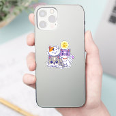 Cute Cat Family Sticker (Telefoon)