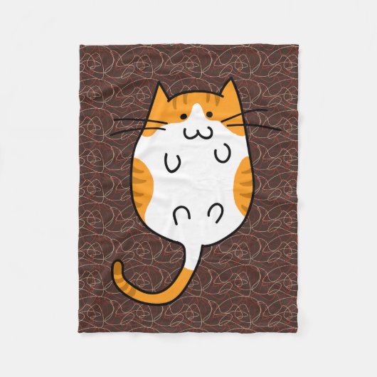 Cute Cat Fleece Deken (Voorkant)